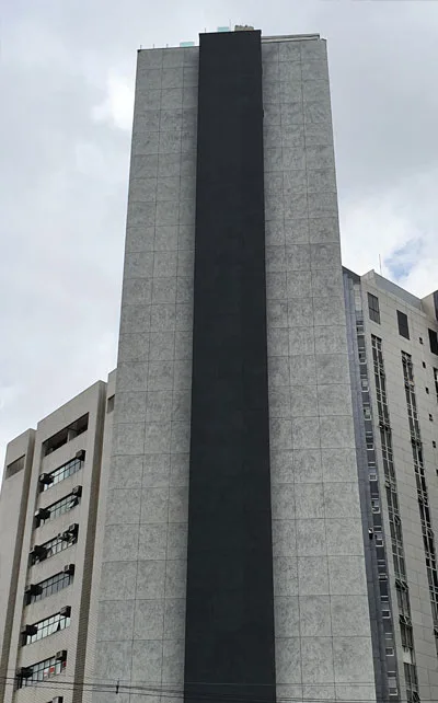 Fachada com textura granito Granitek Granitto aplicada